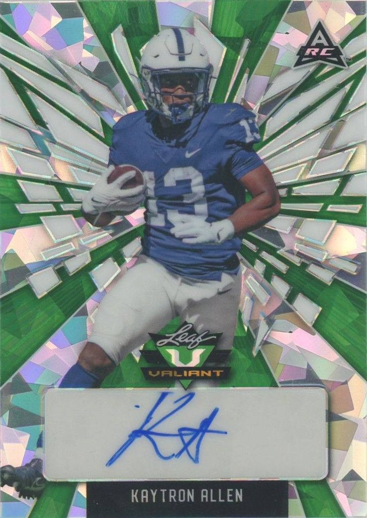 Kaytron Allen 2022 Leaf Valiant Green Crystal RC #16/30 #BA-KA1