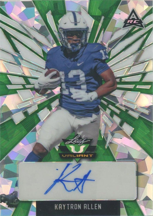 Kaytron Allen 2022 Leaf Valiant Green Crystal RC #16/30 #BA-KA1