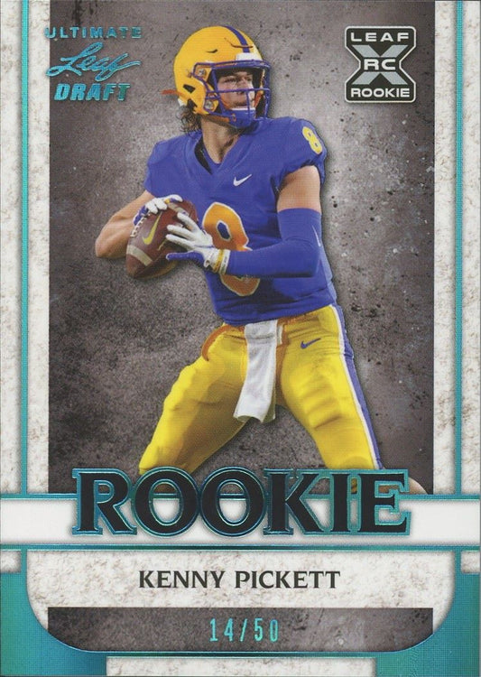 2022 Leaf Ultimate Draft Kenny Pickett Rookie Platinum Spectrum #/50 #15