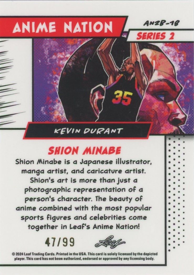 2024 Leaf Metal Kevin Durant Anime Nation #47/99 #AN2B-18