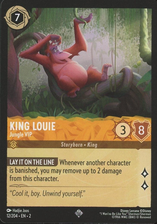 Disney Lorcana: Floodborn King Louie Jungle VIP Super Rare #12