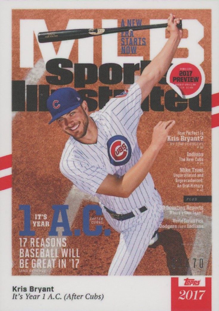 2021 Topps X Sports Illustrated Card Kris Bryant SP #/70 #35