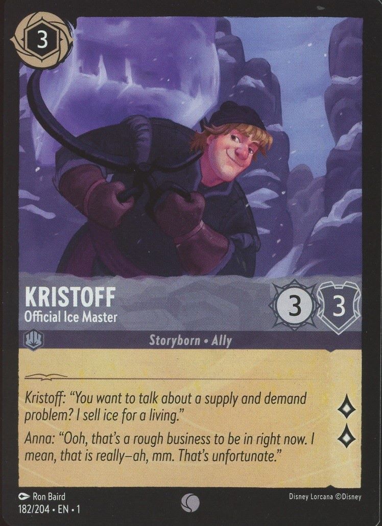 Disney Lorcana: The First Chapter Kristoff Official Ice Master Common #182