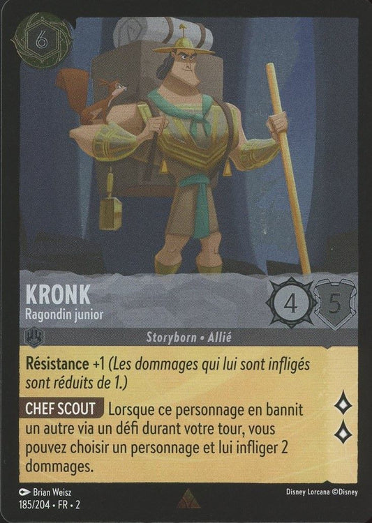 Disney Lorcana: Floodborn Kronk Ragondin Junior Rare Foil #185