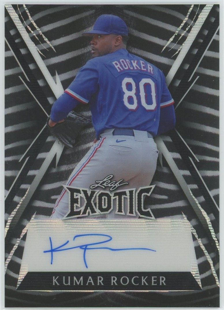 2023 Leaf Exotic Baseball Kumar Rocker Zebra Auto #1/9 #BA-KR1