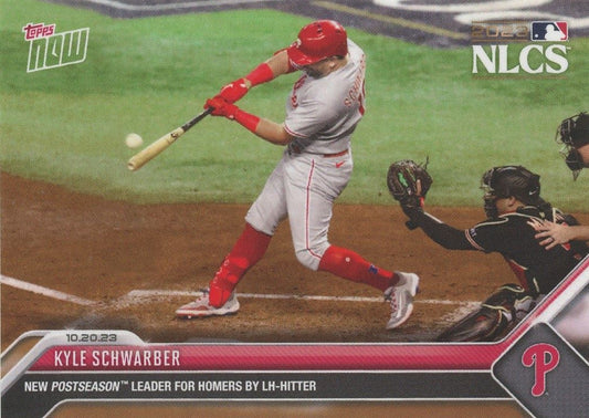 2023 Topps Now Kyle Schwarber Most HRs By Lefty NLCS #1025