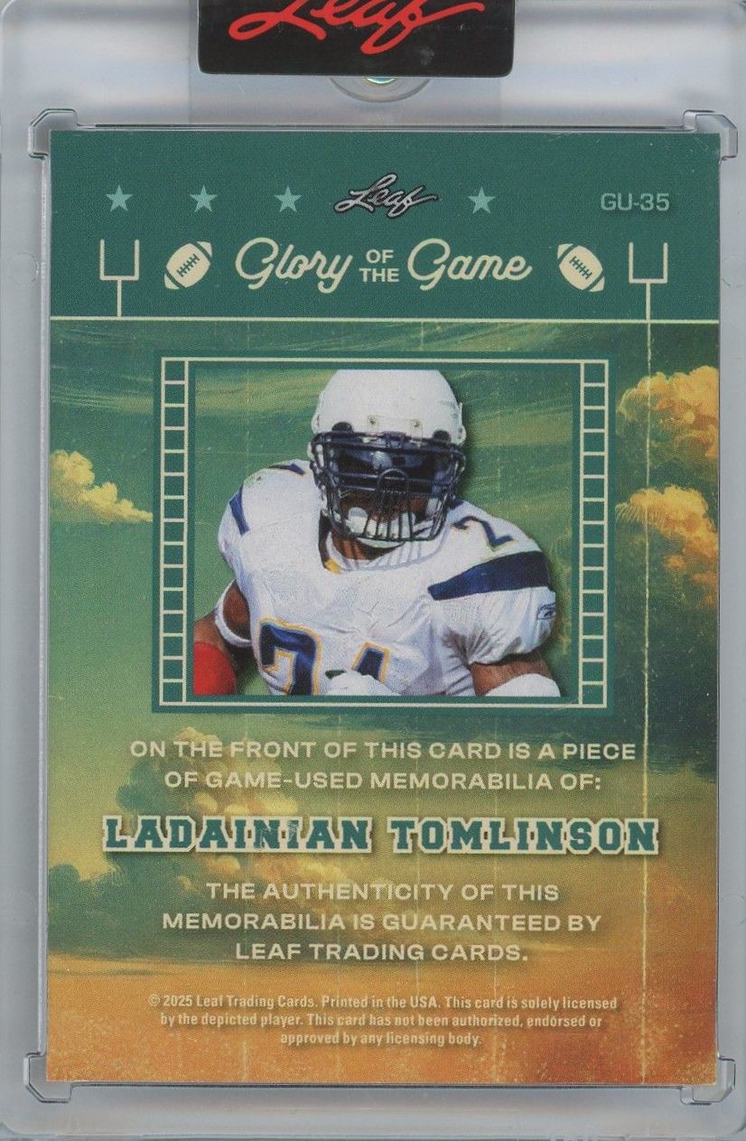 Ladanian Tomlinson 2025 Leaf Glory Of The Game Red #1/2 #GU-35