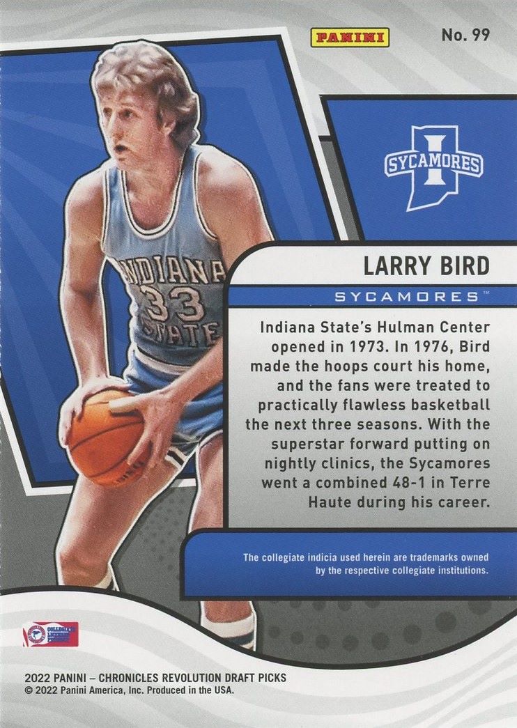 2022 Chronicles Larry Bird Draft Picks Revolution #99