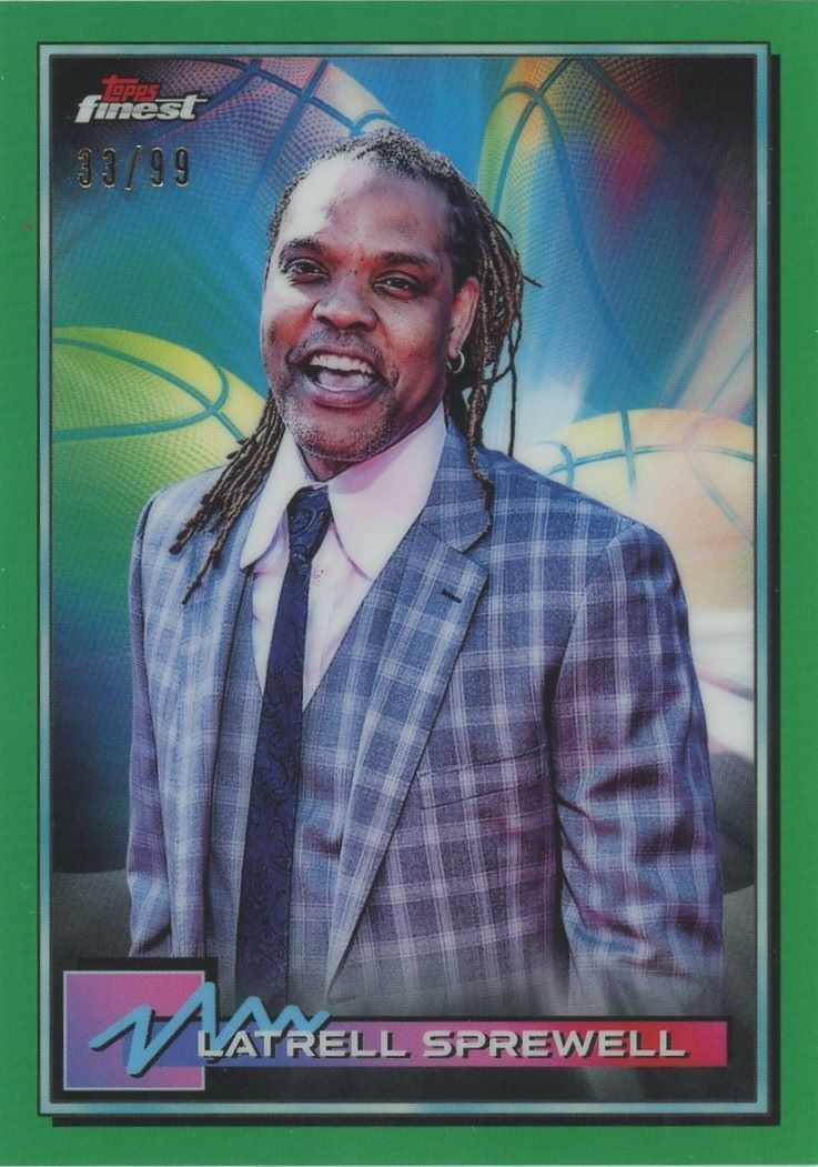 2021 Topps Finest Latrell Sprewell Green #/99 #7