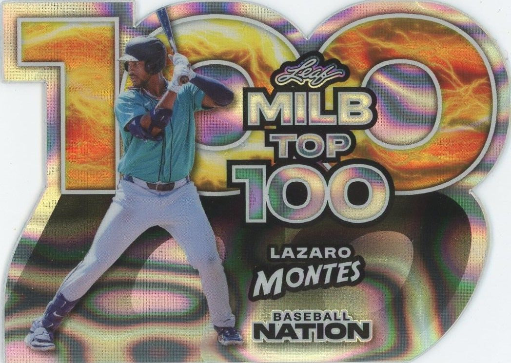 Lazaro Montes 2025 Leaf Baseball Nation MLB Top 100 Silver Wave #1/1 #MB-47