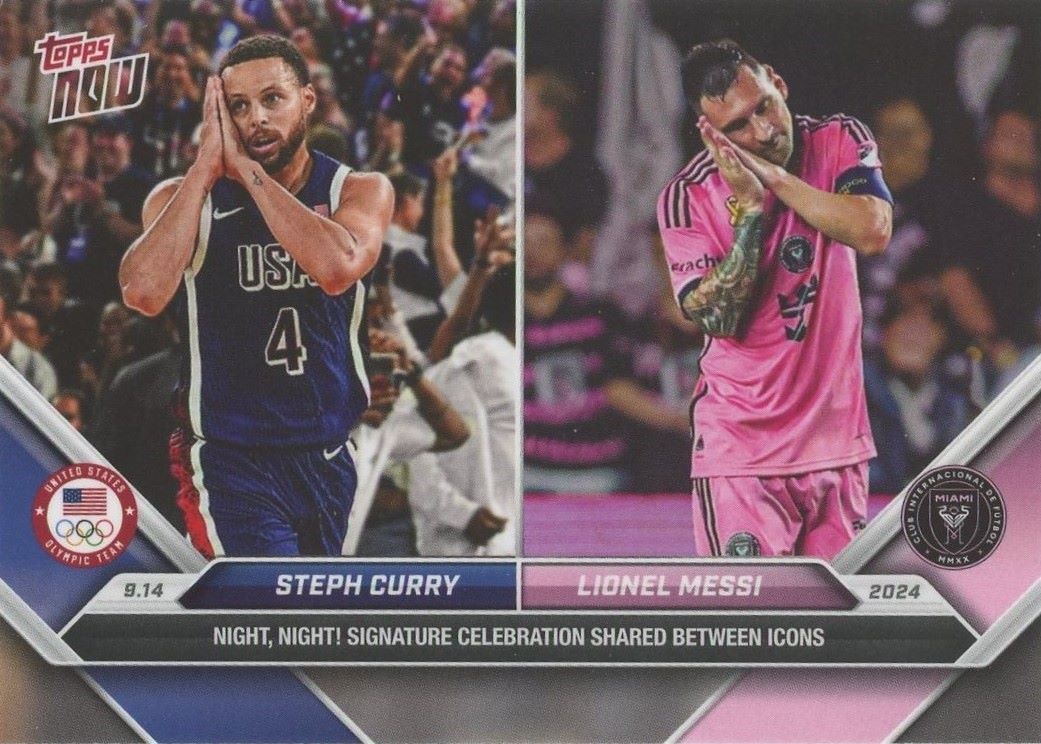 2024 Topps Now Lionel Messi And Steph Curry Night Night #128