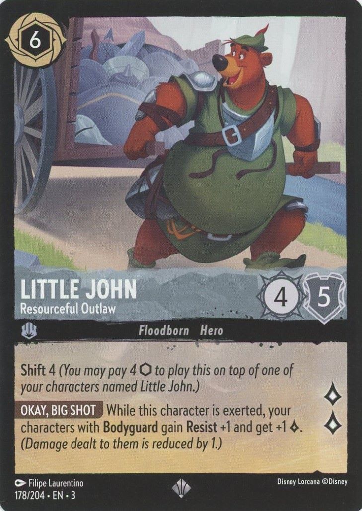 Disney Lorcana Into the Inklands Little John Resourceful Outlaw Super Rare #178