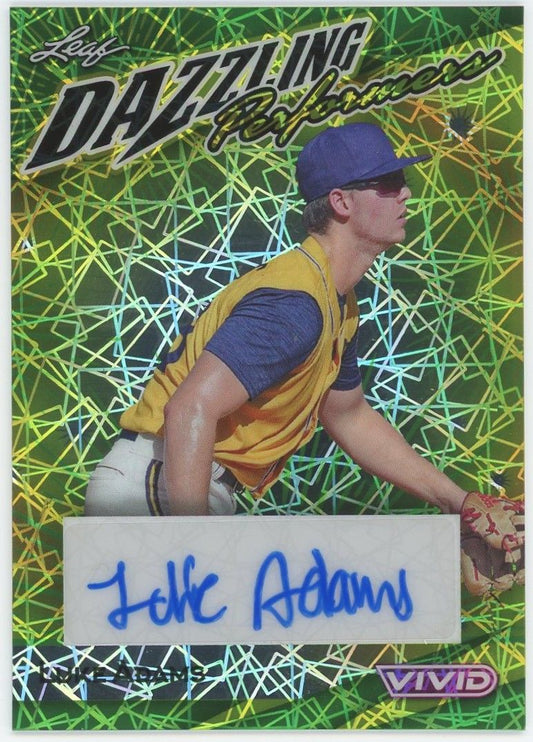 2023 Leaf Vivid Luke Adams Green Dazzling Performances Laser Auto #1/1 #DP-LA2