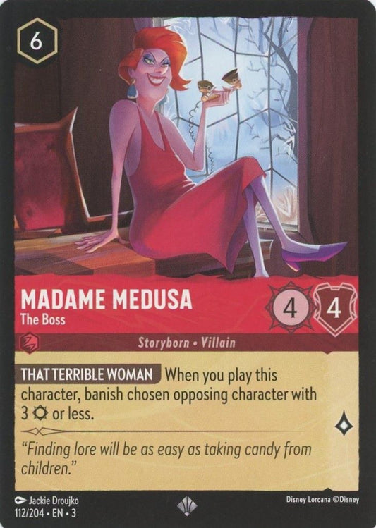 Disney Lorcana Into The Inklands Madame Medusa The Boss Super Rare #112