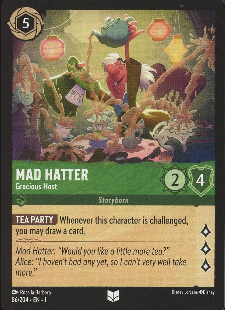 Disney Lorcana: The First Chapter Mad Hatter Gracious Host Uncommon #86