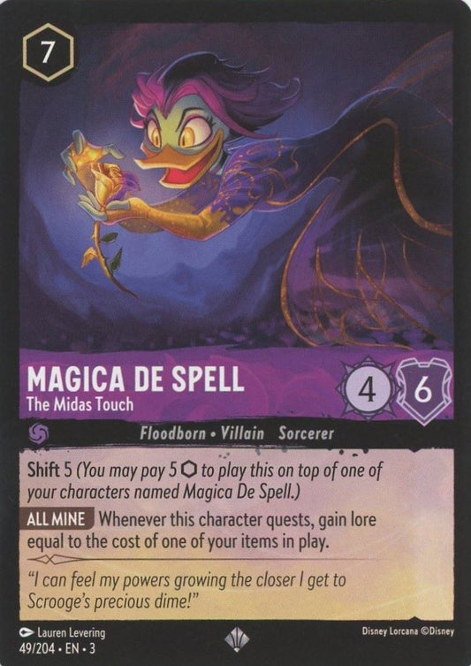 Disney Lorcana Into the Inklands Magica De Spell The Midas Touch Super Rare #49