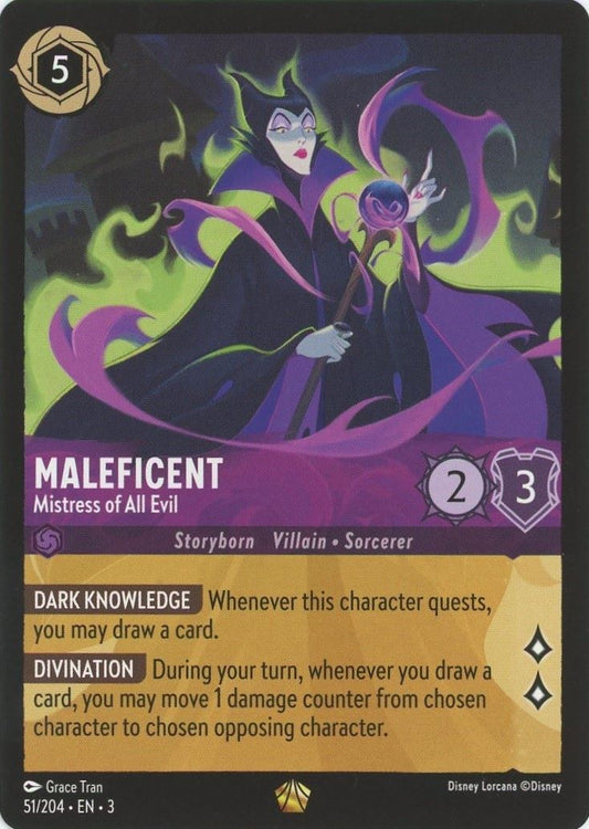 Disney Lorcana Into the Inklands Maleficent Mistress of All Evil Legendary #51