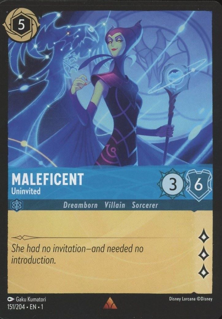 Disney Lorcana: The First Chapter Maleficent Uninvited Rare #151