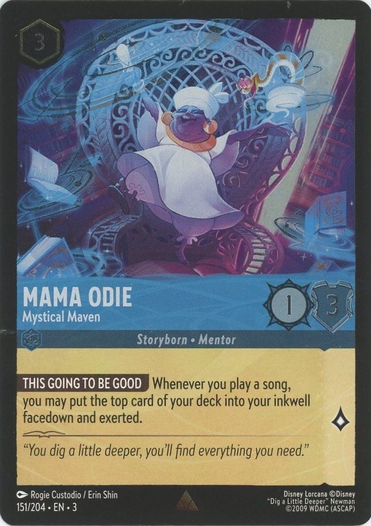 Disney Lorcana Into the Inklands Mama Odie Mystical Maven Rare Foil #151