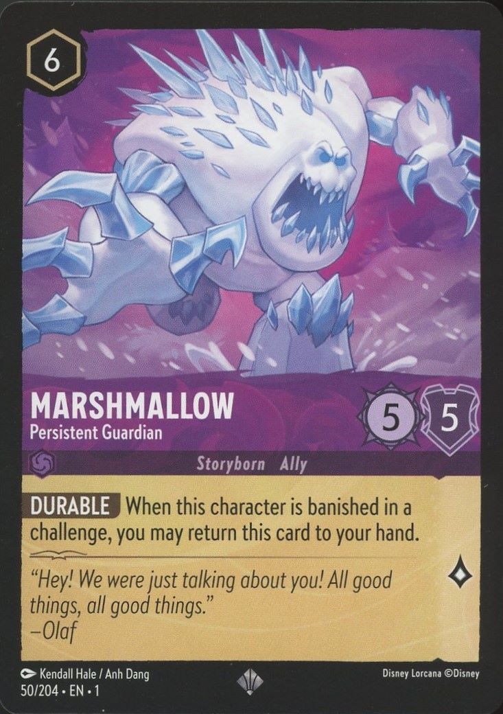 Disney Lorcana: The First Chapter Marshmallow Persistent Guardian Super Rare #50