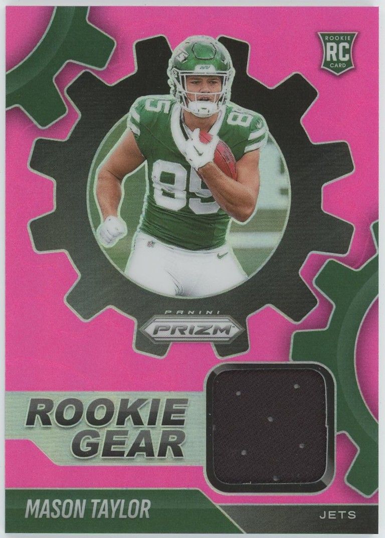 2025 Panini Prizm Football Mason Taylor Rookie Gear Pink #RGR-MTR