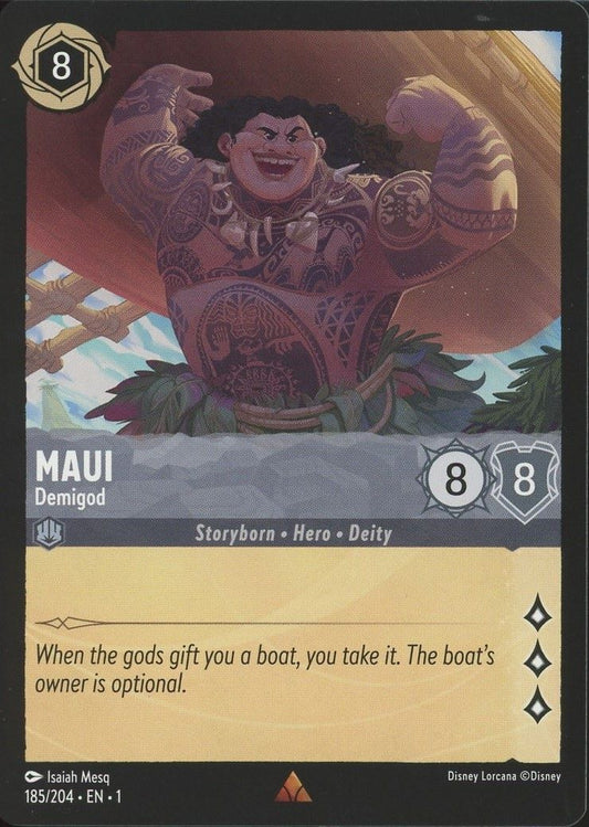 Disney Lorcana: The First Chapter Maui Demigod Rare #185