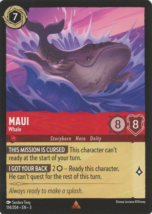 Disney Lorcana Into the Inklands Maui Whale Rare #114