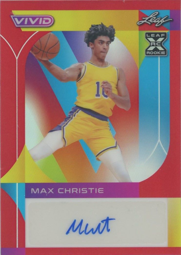 2022-23 Leaf Vivid Max Christie Red Auto #22/35 #BA-MC3