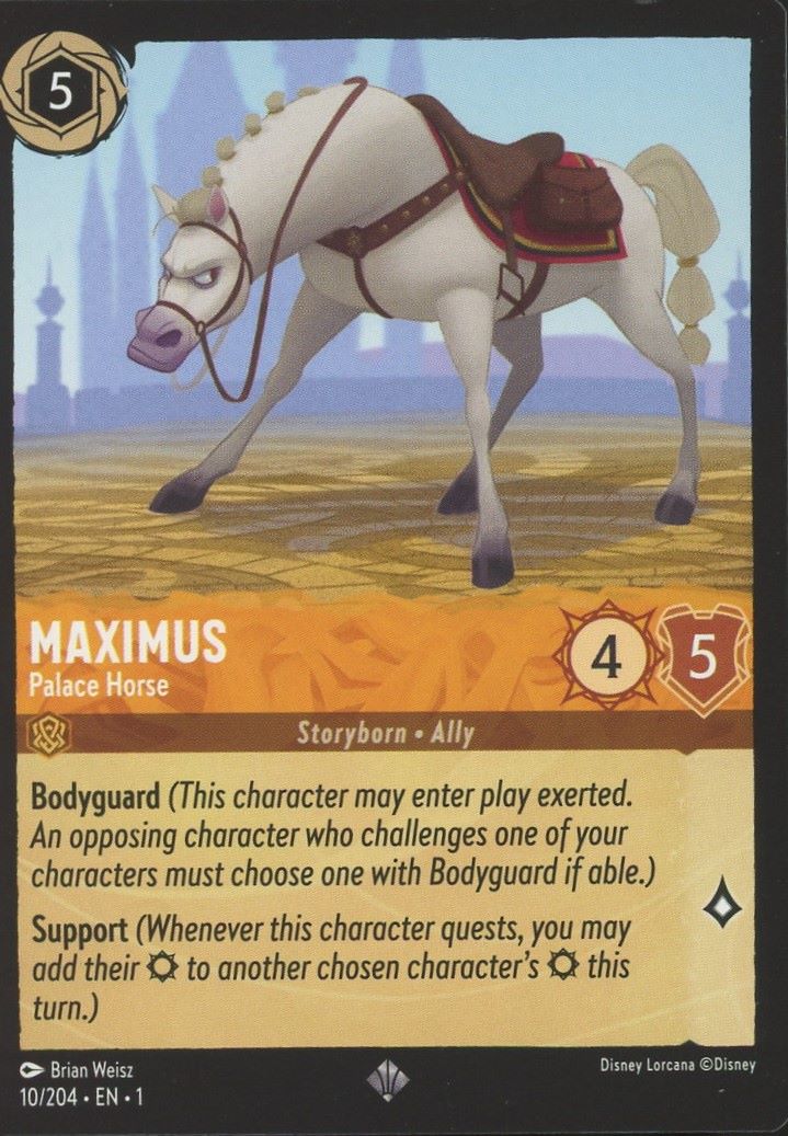 Disney Lorcana: The First Chapter Maximus Palace Horse Super Rare #10