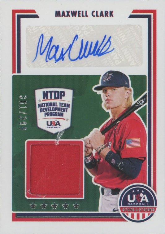 2022 Panini USA Stars & Stripes Maxwell Clark Auto Patch #/399 #SSS-MX