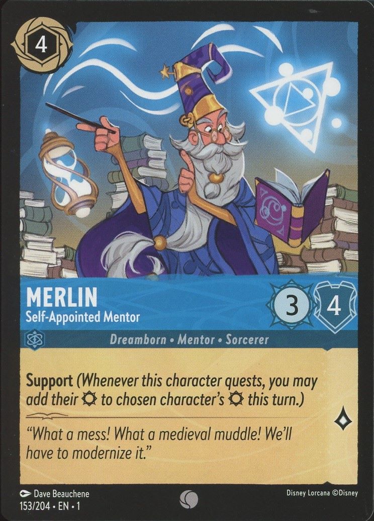 Disney Lorcana: The First Chapter Merlin Self-Appointed Mentor Common #153