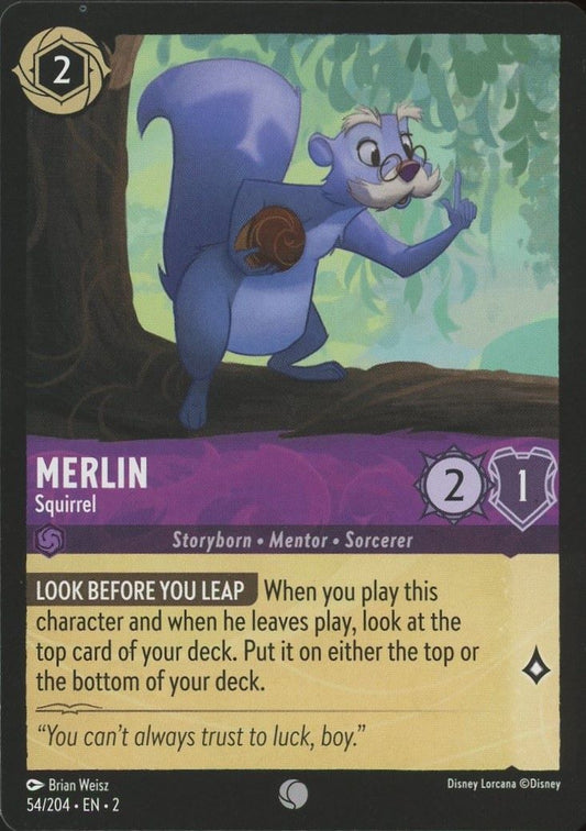 Disney Lorcana: Rise of the Floodborn Merlin Squirrel #54 Common