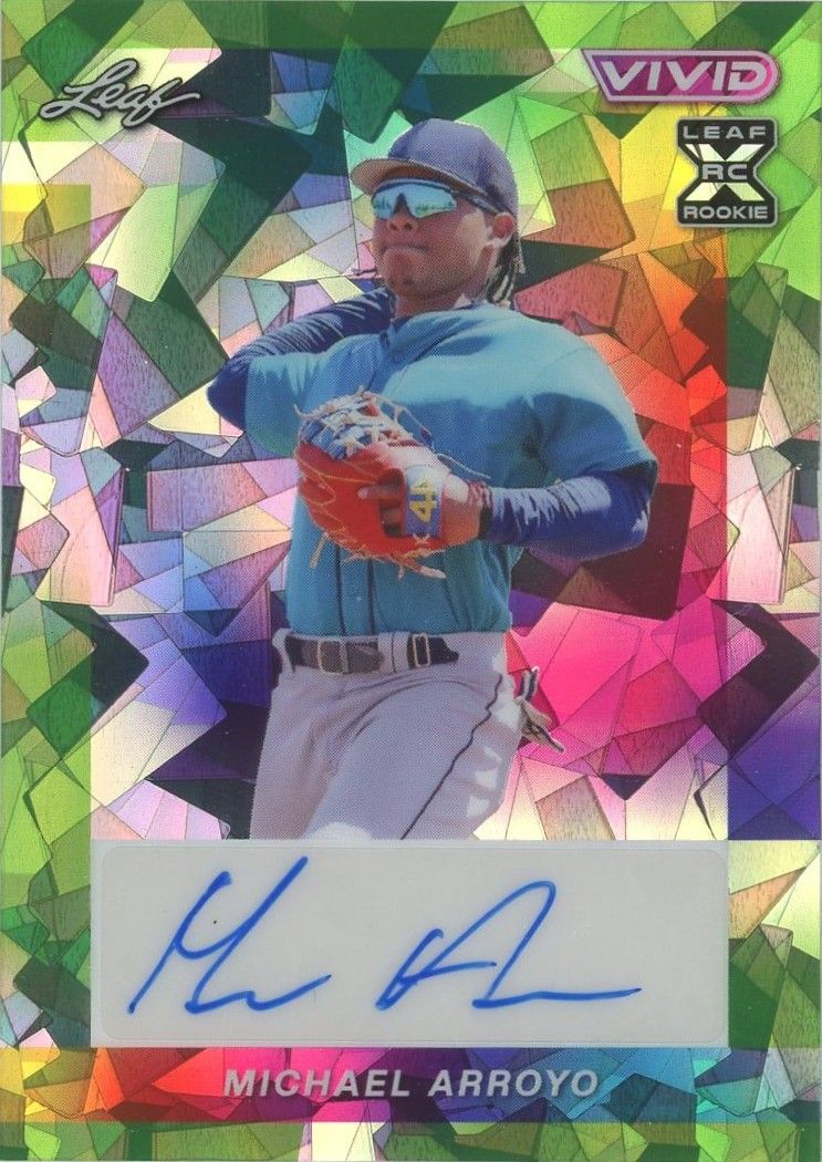 2023 Leaf Vivid Michael Arroyo Green Cracked Ice XRC Auto #1/4 #BA-MA1