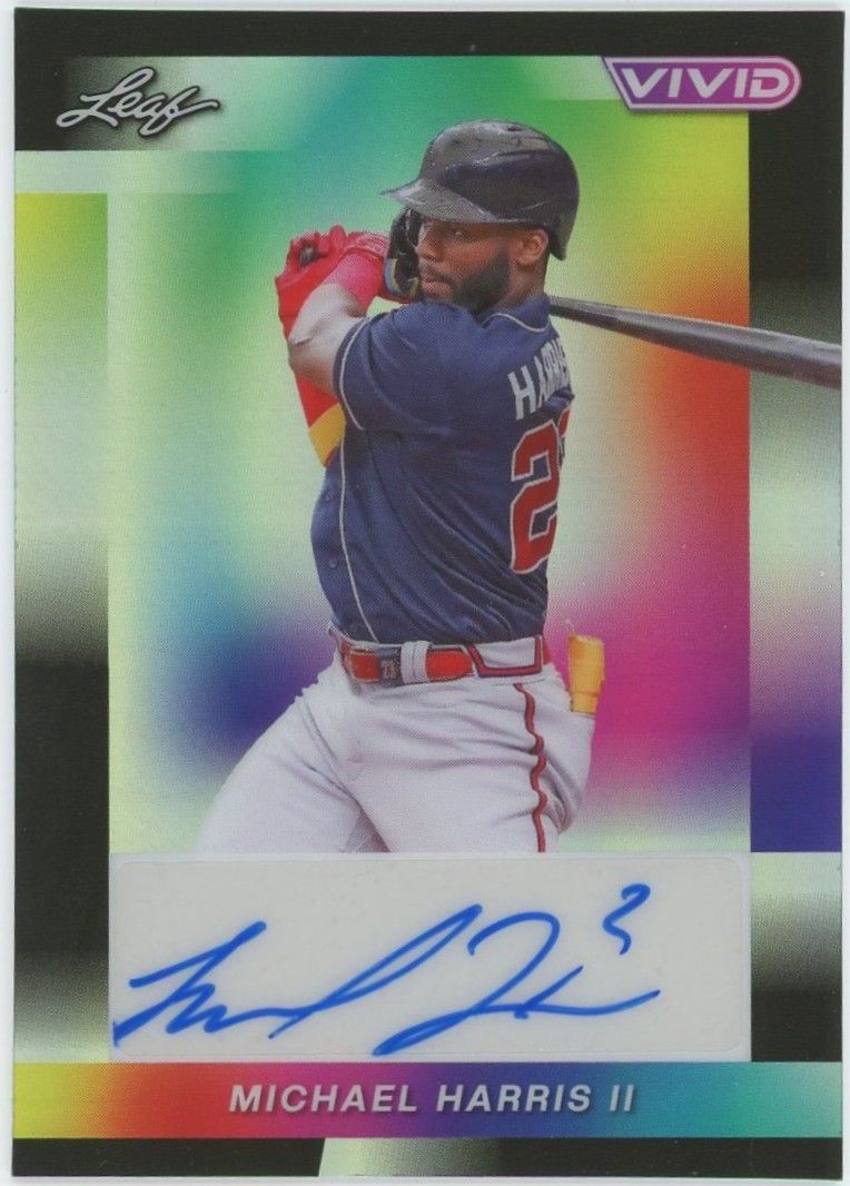 2023 Leaf Vivid Michael Harris II Black Auto #3/5 #BA-MH1