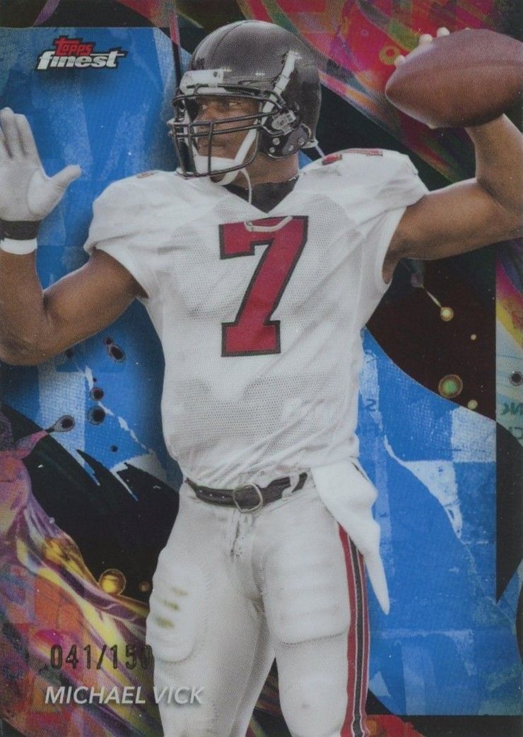 Michael Vick 2024 Topps Finest Blue #41/150 #102 Falcons