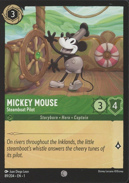 Disney Lorcana: The First Chapter Mickey Mouse Steamboat Pilot Common #89