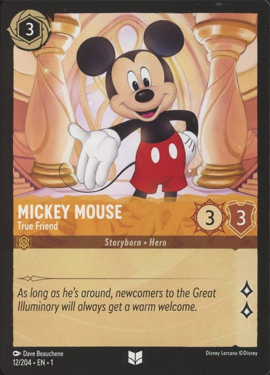 Disney Lorcana: The First Chapter Mickey Mouse True Friend Uncommon #12