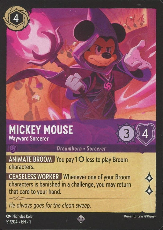 Disney Lorcana: The First Chapter Mickey Mouse Super Rare #51