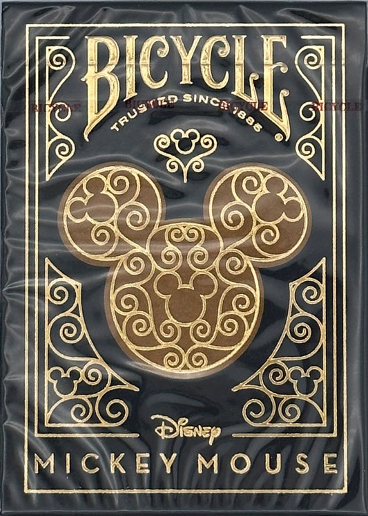 Bicycle Disney Mickey Mouse Black and Gold Playing Cards