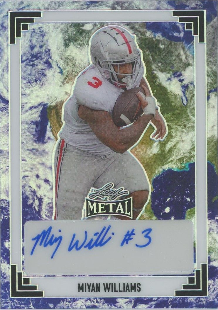 Miyan Williams 2024 Leaf Metal Blue Auto #1/2 91A-MW2