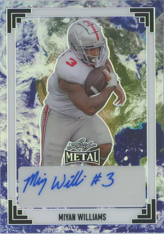 Miyan Williams 2024 Leaf Metal Blue Auto #1/2 91A-MW2