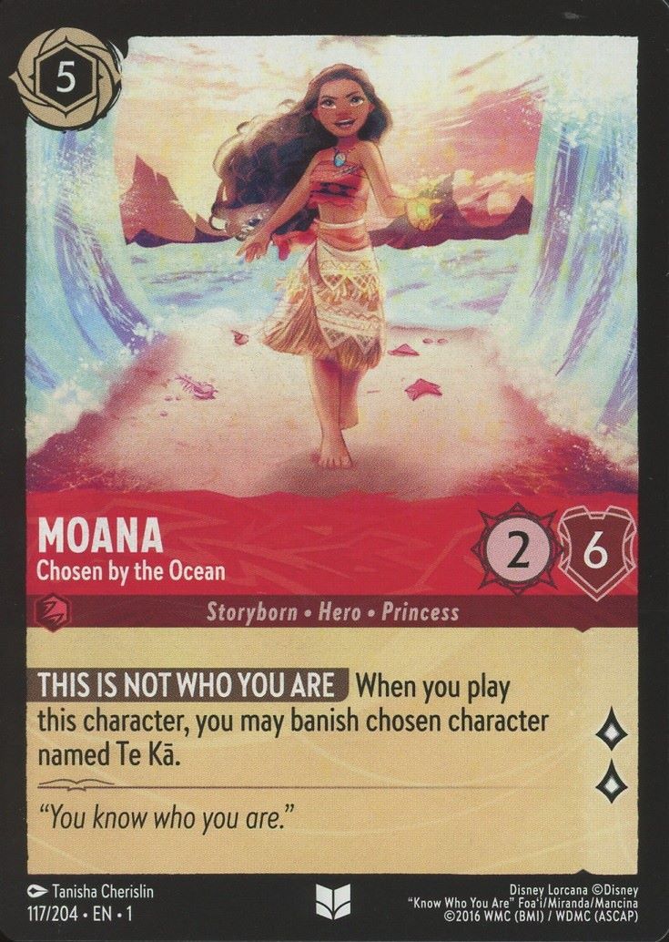 Disney Lorcana: The First Chapter Moana Chosen By The Ocean Uncommon #117