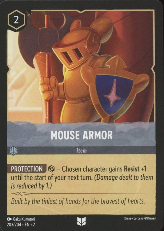 Disney Lorcana: Rise of the Floodborn Mouse Armor #203 Uncommon