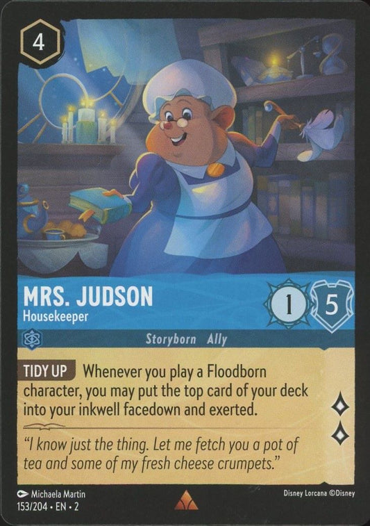 Disney Lorcana: Floodborn Mrs. Judson Housekeeper Rare #153