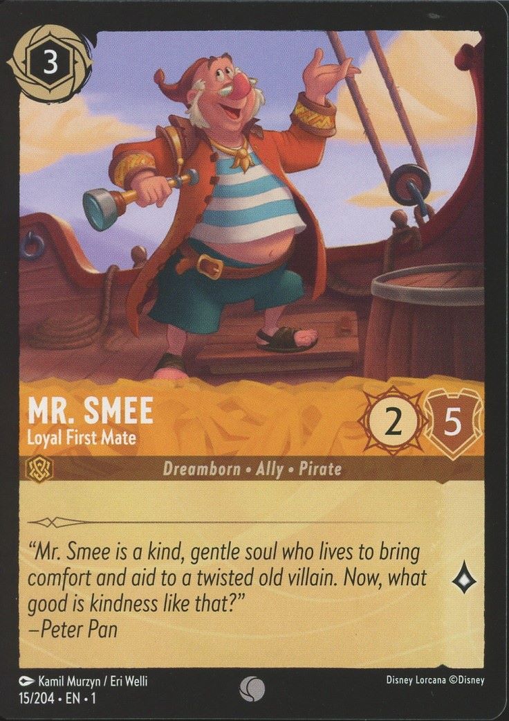 Disney Lorcana: The First Chapter Mr. Smee Loyal First Mate Common #15