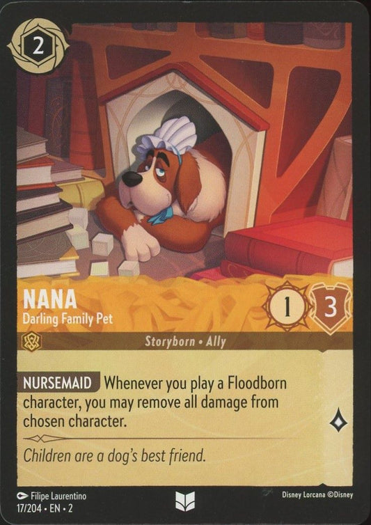 Disney Lorcana: Rise of the Floodborn Nana Darling Family Pet #17 Uncommon