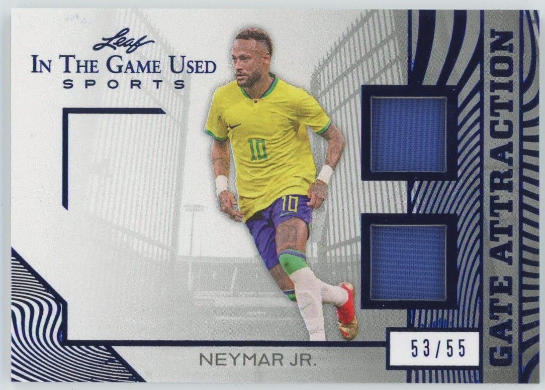 2025 Leaf In The Game Used Neymar Jr Gate Attraction Blue Patch #53/55 #GA-25