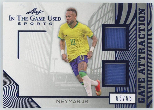 2025 Leaf In The Game Used Neymar Jr Gate Attraction Blue Patch #53/55 #GA-25