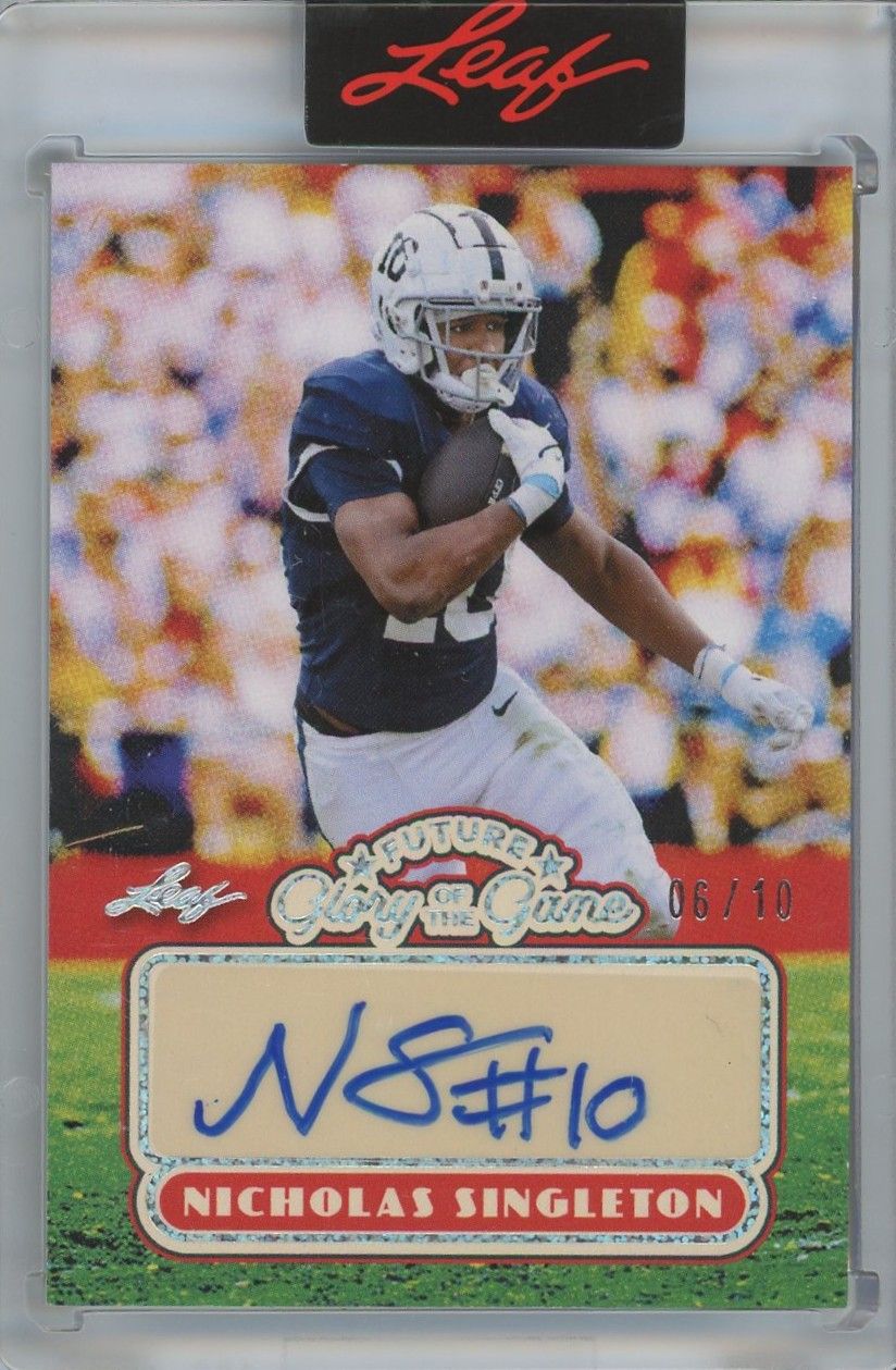 2025 Leaf Future Glory Of The Game Nicholas Singleton Silver Sparkle Auto #6/10 #FG-NS1