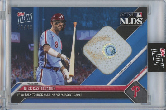 2023 Topps Now Nick Castellanos Game Used Base Blue #/49 Phillies NLDS SSP #999c